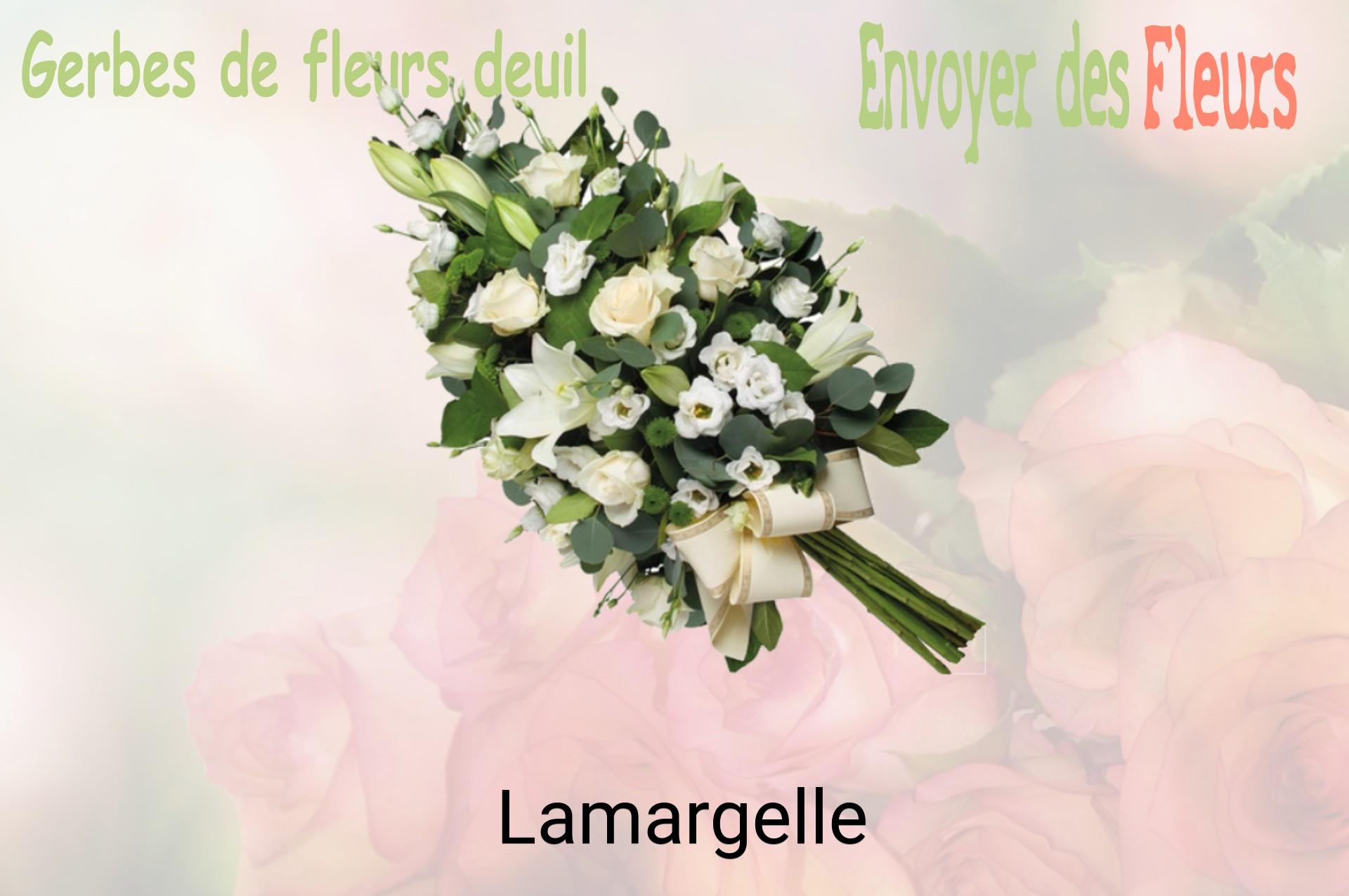 Gerbe de fleurs de deuil livrée à Lamargelle